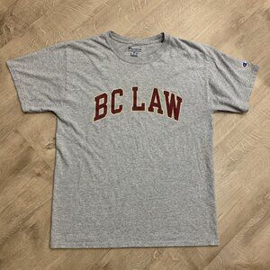 Champion Boston College Law School Gray T-Shirt Men's Medium M BC Law Eagles